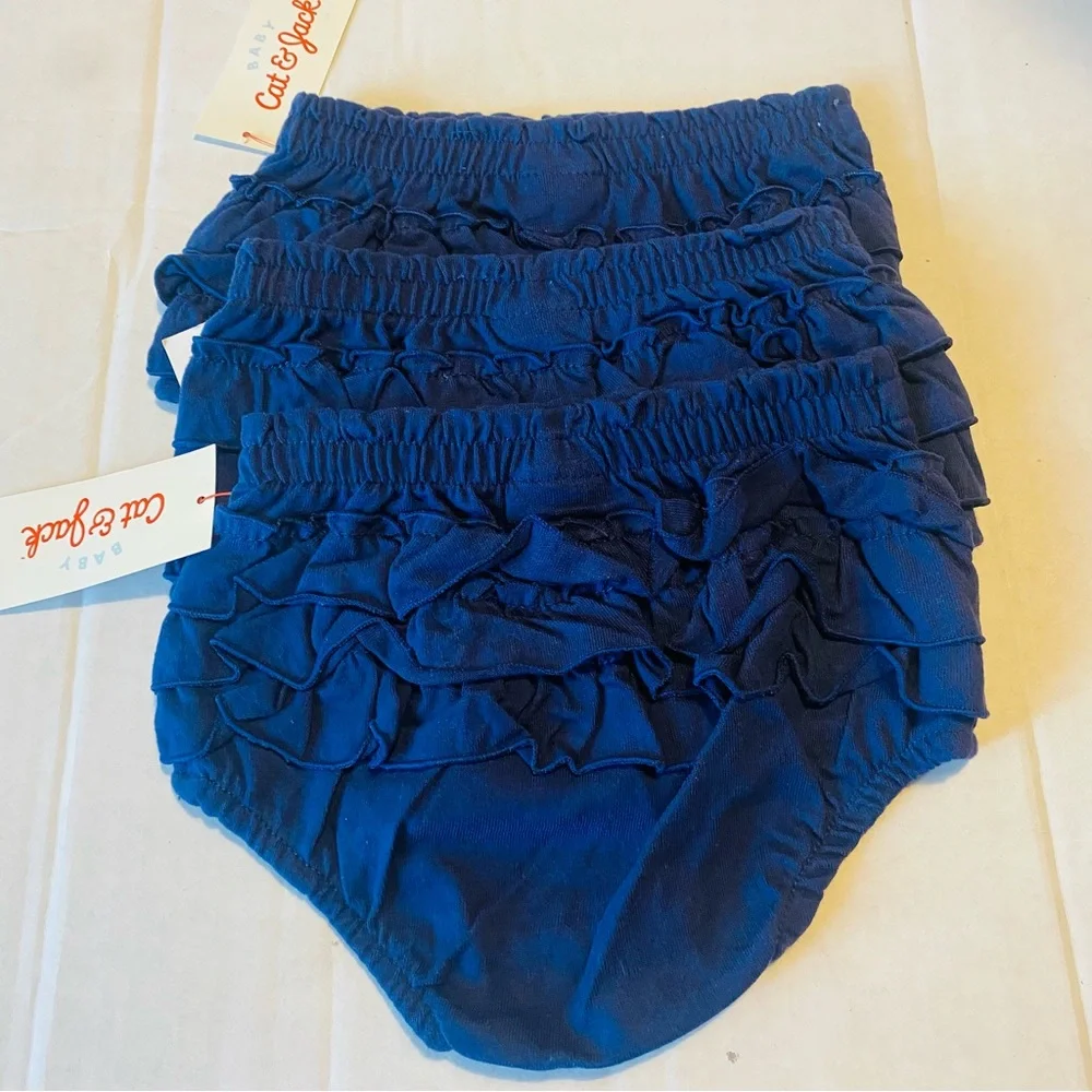 Target Cat & Jack Girl’s Blue Diaper Covers 3 Pack Set Bundle Size 12M